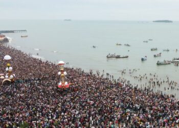 Suasana kemeriahan Festival Tabuik 2022.[Foto: Adi Prima]