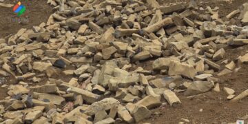 temuan batu-batu berbentuk tak lazim di lokasi penambangan galian C, Bukik Paladangan, Korong Surantiah, Nagari Lubuk Alung, Kabupaten Padang Pariaman, Sumatera Barat